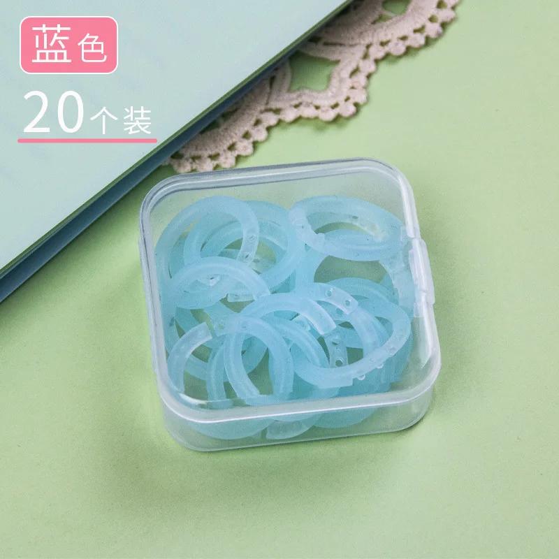 

20Pcs Plastic Books Binding Expansion Binder Rings Book Rings For DIY Notebook Planners 15Mm синій