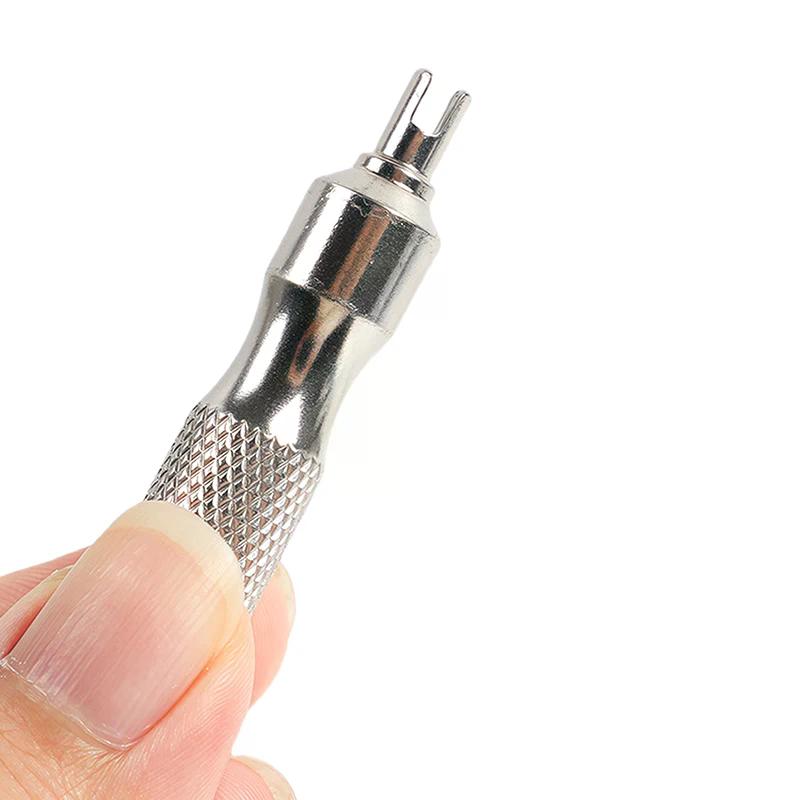 Portable Valve Core Wrench Stainless Steel Car Bike Tire Valve Disassembly Tire Valve Core Stems Remover Screwdriver Dual Use