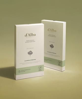 Dalba White Truffle Double Mask Pack [Soothing/Moisturizing] 2BOX (8 Sheets)
