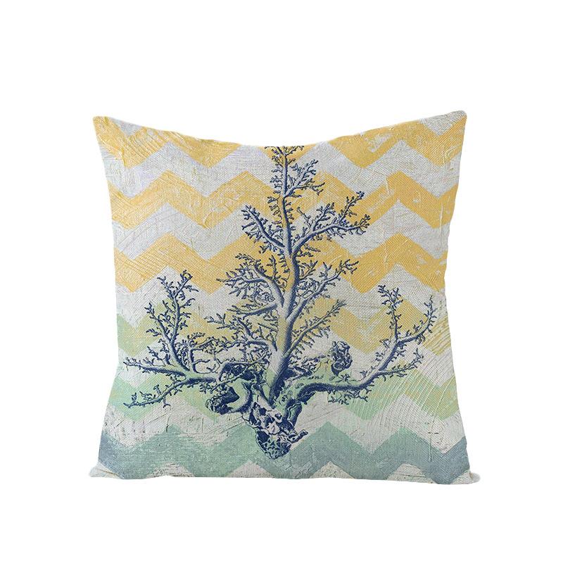 Home Marine Life Polyester Printed Pillow Case Combination Car Pillow Cushion Cover