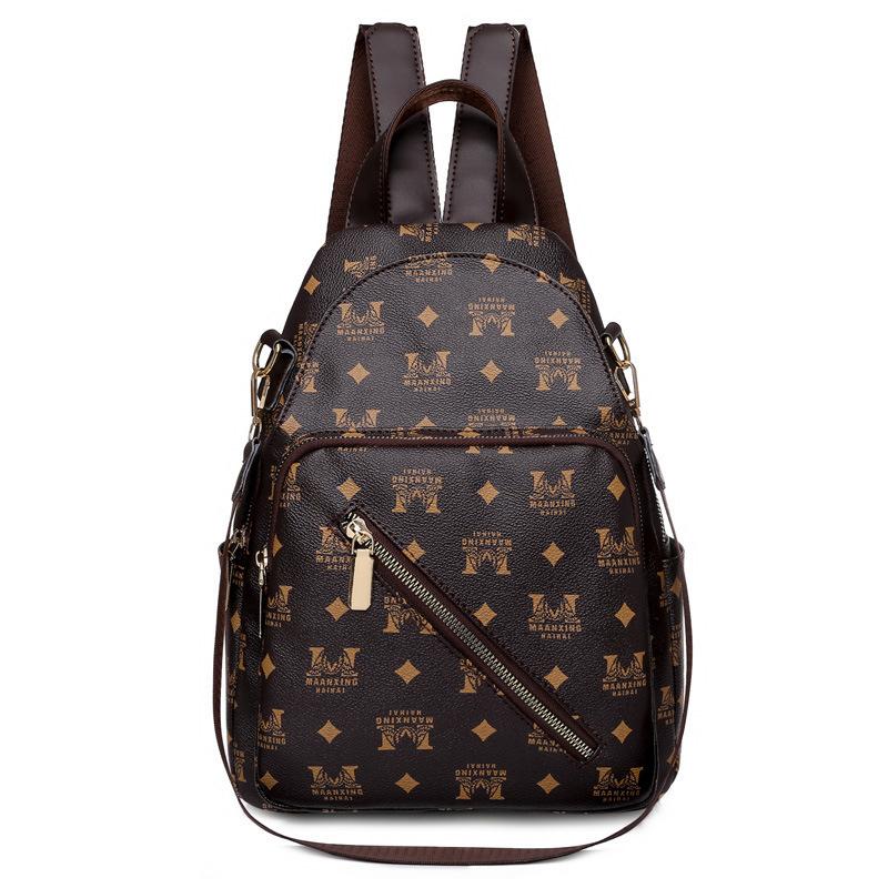 Новый мягкий кожаный рюкзак, женский корейский модный женский рюкзак большой вместимости, деловой рюкзак, простая сумка для отдыха коричневый