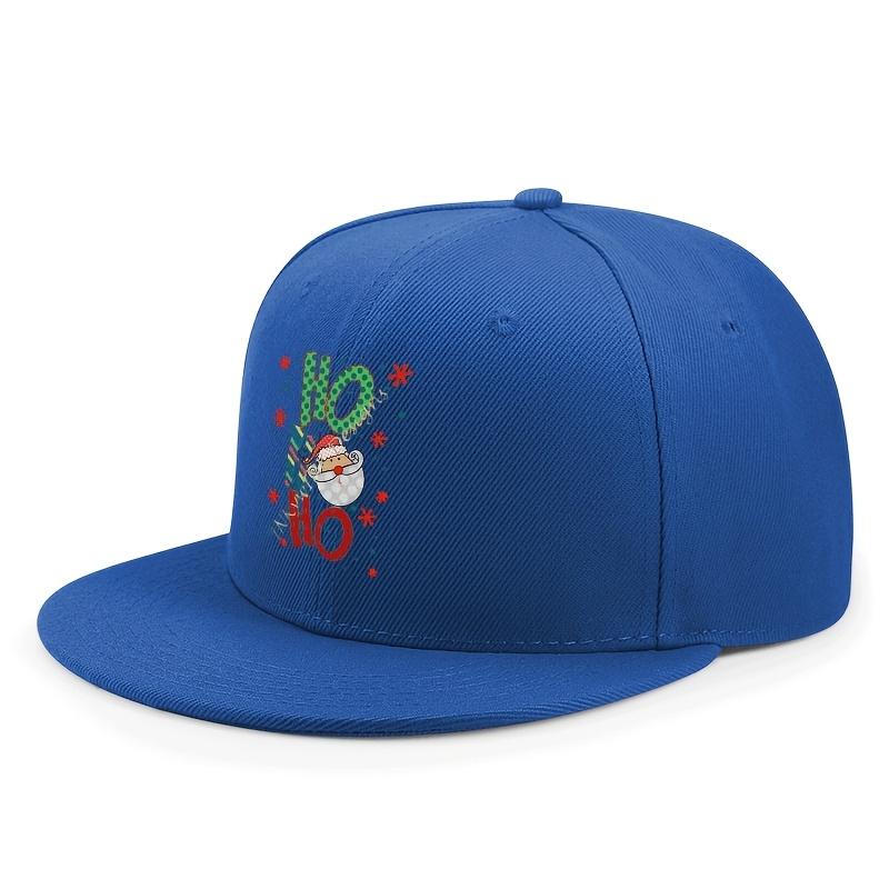 HO HO HO Santa Christmas Print Baseball Cap Unisex Casual Polyester Adjustable Streetwear Hat