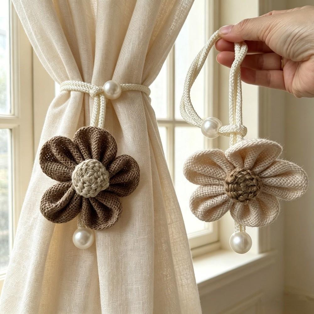 2PCS Adjustable Curtain Tie Strap Creative Curtain Buckle Gauze Curtain Binding Rope  Home Decor