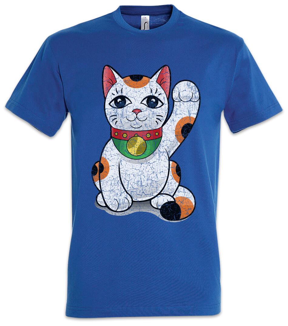 Maneki Neko VI T-Shirt Maneki-neko Manekineko Cat Cats Love Addicted Addiction L