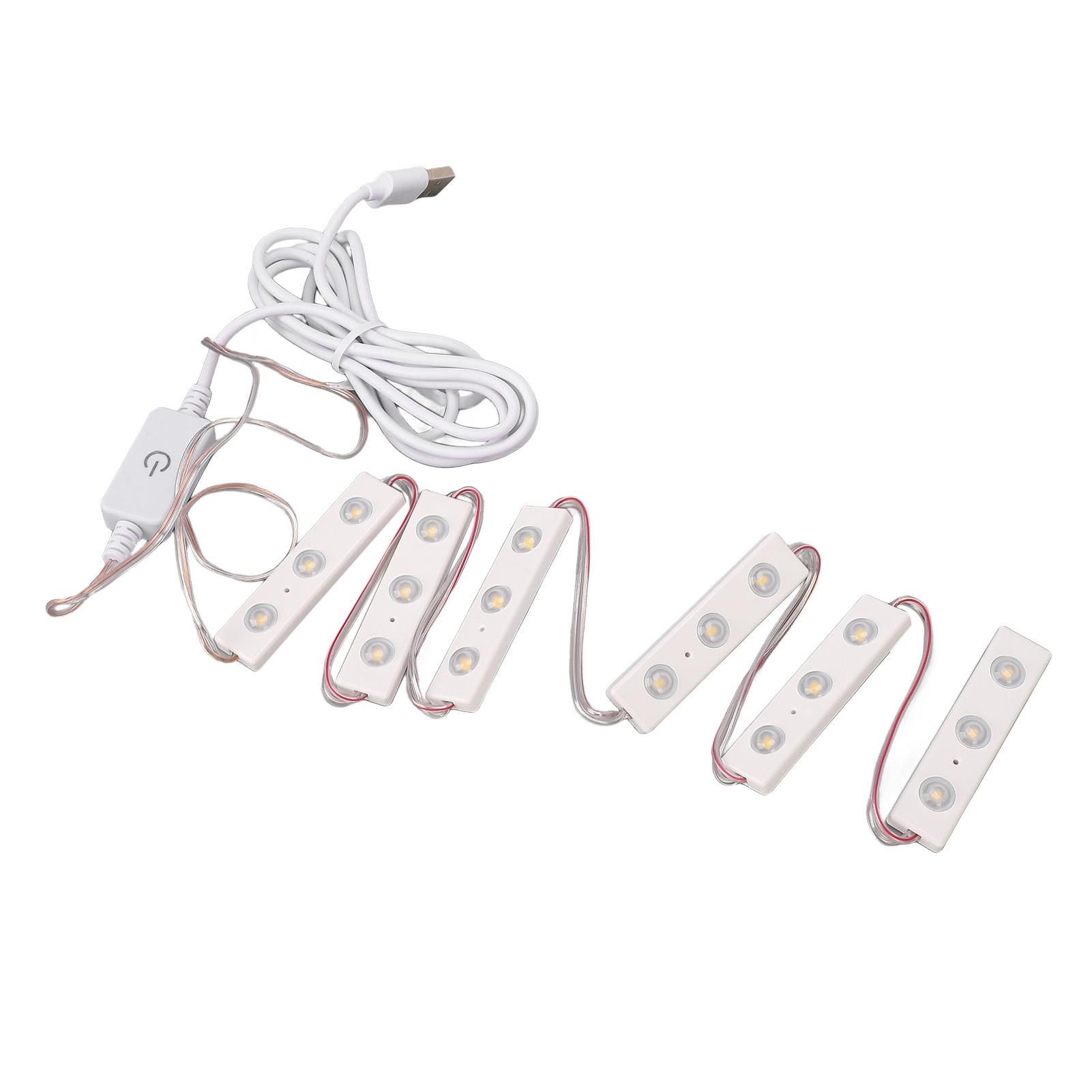 

Светодиодная подсветка для зеркала для макияжа с регулируемой яркостью, USB-подключение, самодельная зеркальная полоска, лампочка на 6 струн