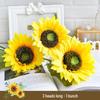 Mini Sunflower Artificial Flower Arrangement for Living Room or Dining Table Decoration