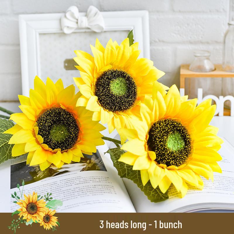 Mini Sunflower Artificial Flower Arrangement for Living Room or Dining Table Decoration