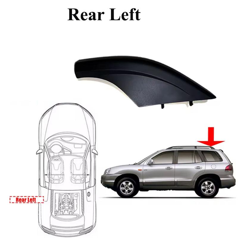 Roof Rack Cover For Hyundai Santa Fe Santafe 2002-2006 Auto Front Rear Left Right Luggage Bar Rail End Shell Plasitc Cover