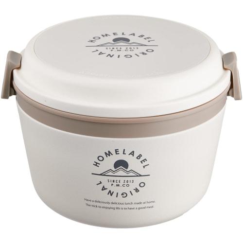 PEARL METAL Insulated Donburi Lunch Jar, 1060ml, White, Home Label, HB-4744