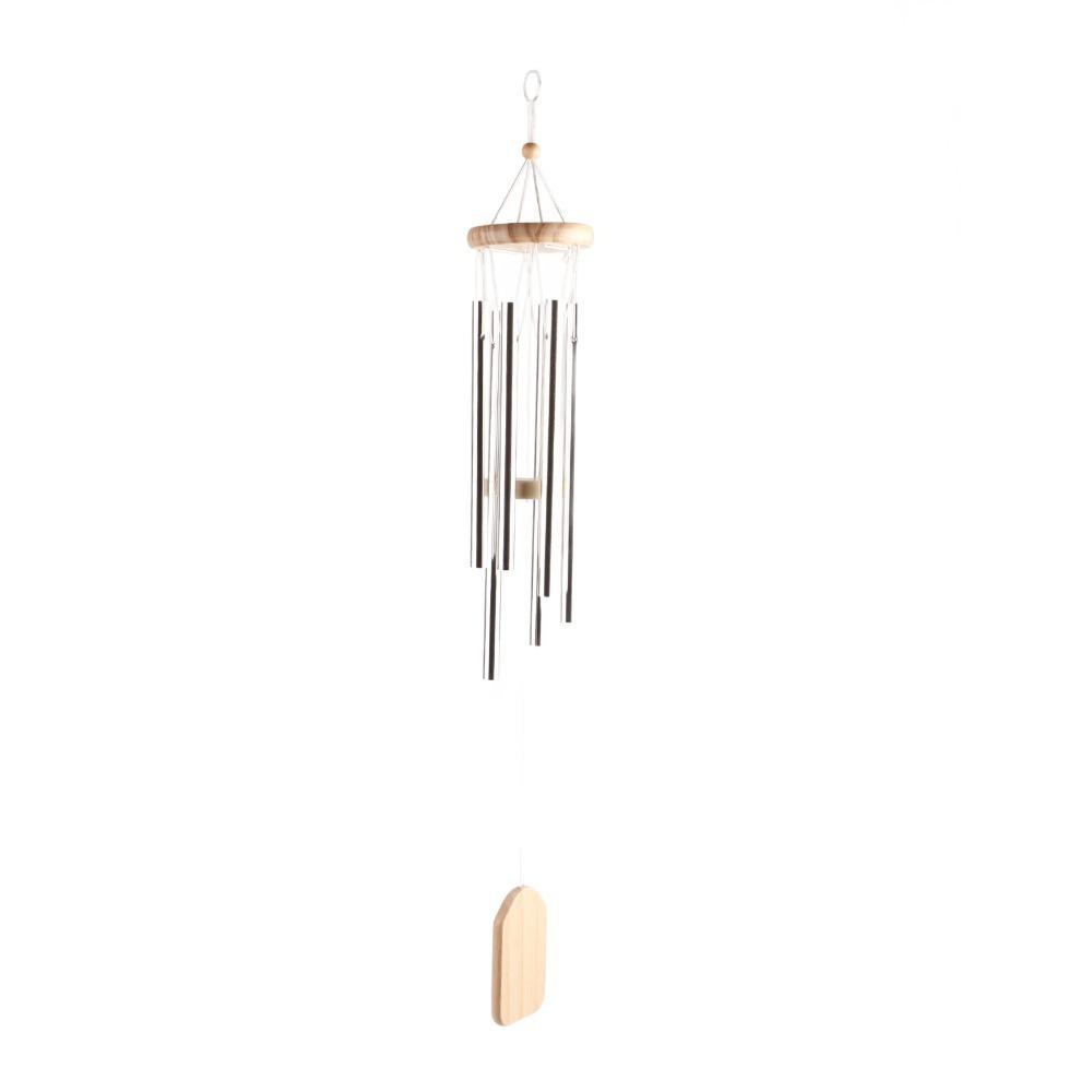Silver Metal Wind Chimes Metal Tubes Hanging Wind Chimes Outdoor Decor Wind Chimes  Home