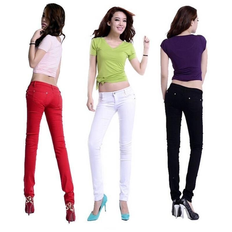 Premium Quality Spring Fashion Female Stretch Candy Colored Pencil Women's Pants