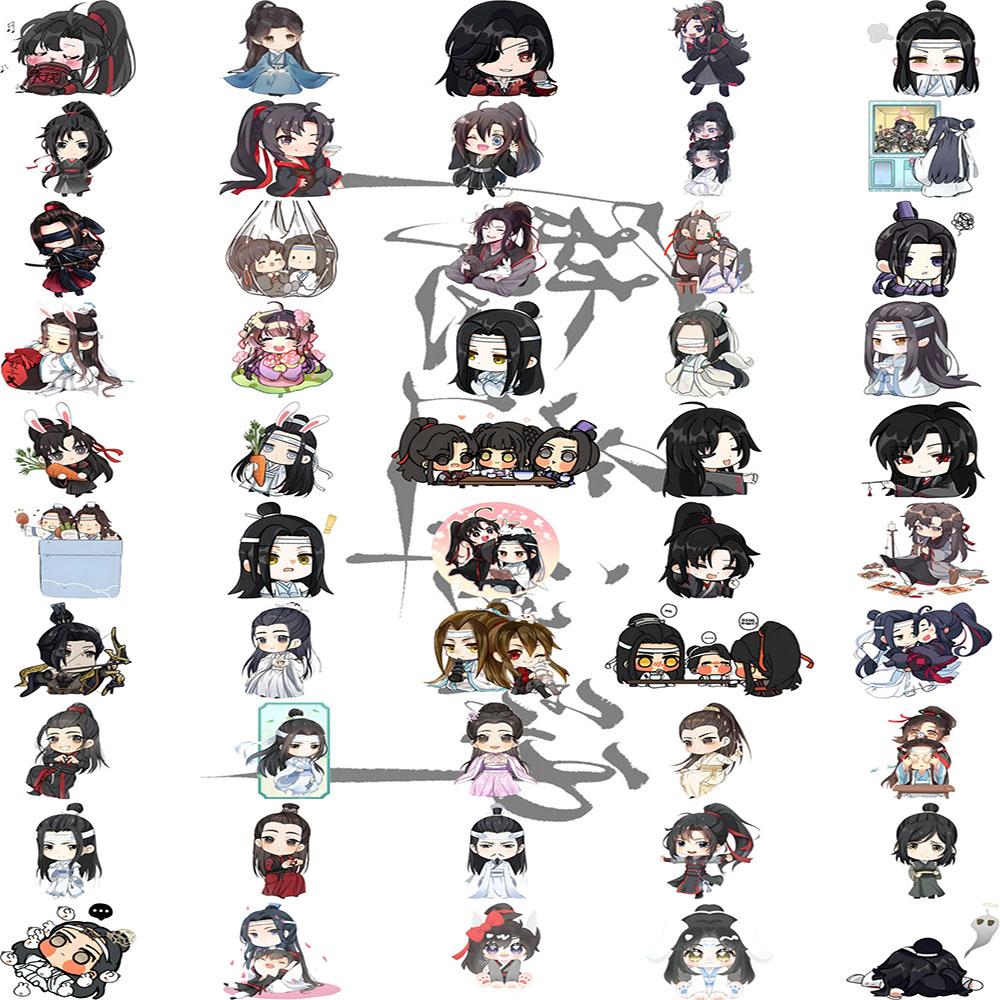 50Pcs Mo Dao Zu Shi (Grandmaster of Demonic Cultivation) Anime Stickers - Wei Wuxian DIY Stickers - Suitable for Skateboards Mobile Phones and Toys