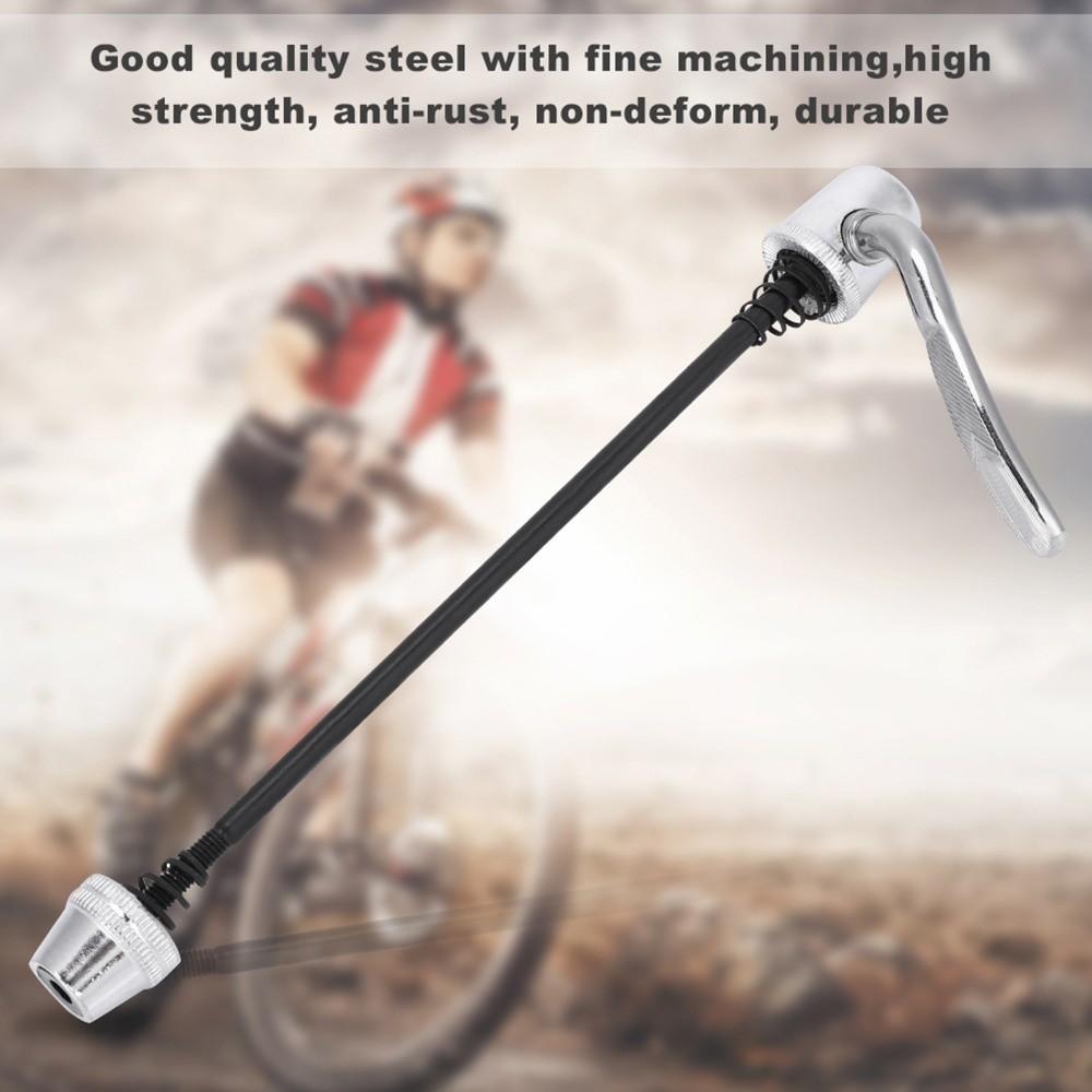 Spiedo a sgancio rapido in acciaio resistente Leggero Circa. Spiedo Ruota Posteriore 190mm Argento Spiedo Rullo Allenamento Bici Accessorio Ciclismo