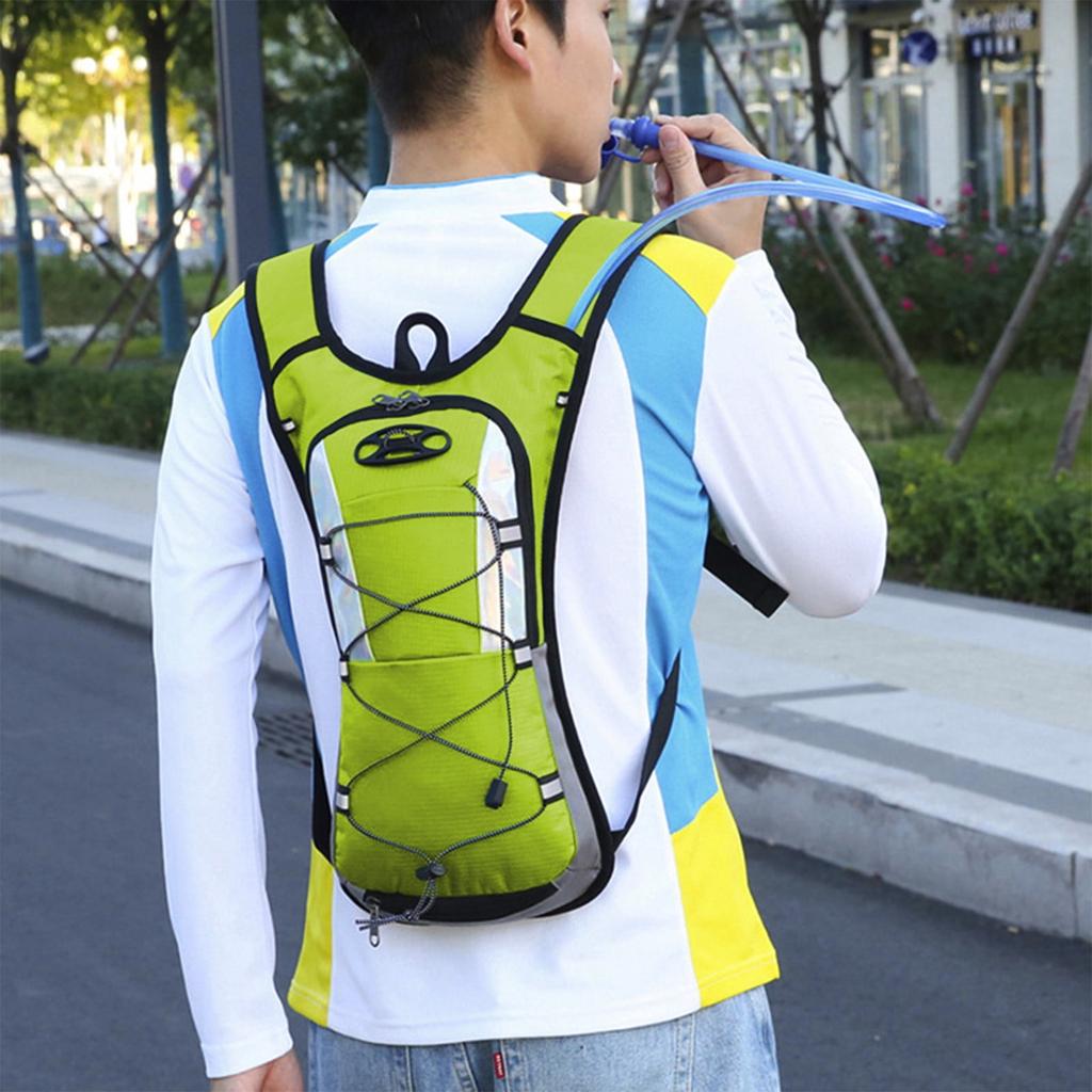 Outdoor sports bicycle cycling water bag bag, hiking, mountaineering, running travel, men's and women's backpacks, green