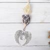 K9 Crystal Sun Catcher Raw Wrapped Rough Angel Wing Crystal Sun Catchers Hanging Moon Suncatche Wind Chime Pendant