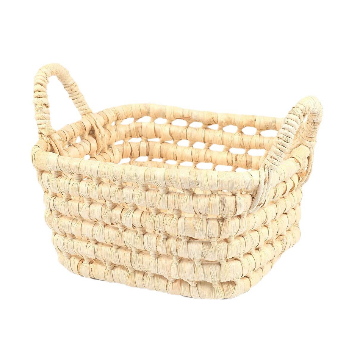 Japanese Style Cotton Weaving Storage Basket, Fabric Storage Basket, Desktop Miscellaneous Sorting Box, Cosmetics Storage