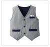Completo Tre Pezzi Estivo da Ragazzo Stile Gentiluomo Britannico: Gilet, Pantaloncini e Maglietta