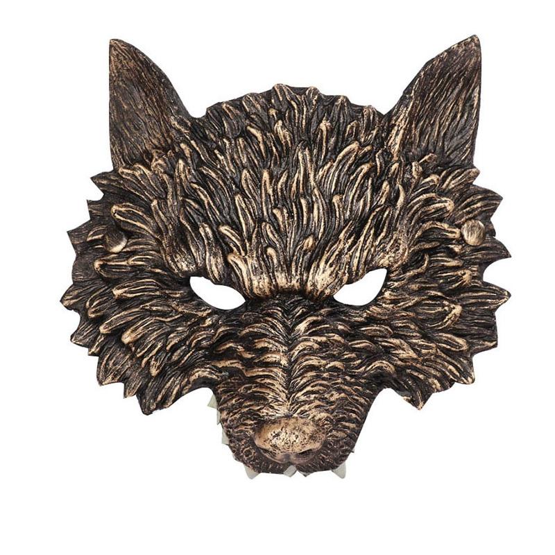 

1 шт. Маска животного Косплей Полумаска Реалистичная 3D Маска Головы Волка из ПУ-пены Аксессуары для костюма Реквизит Маска оборотня