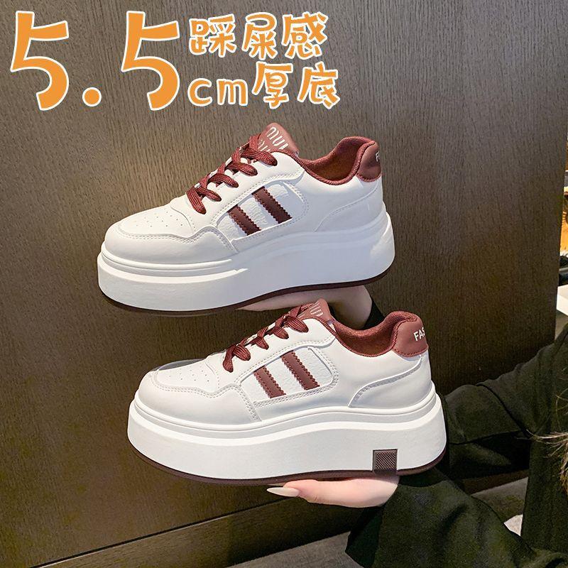 Thick-soled four-season little white shoes women's 2025 new spring versatile Angola red small muffin casual board shoes