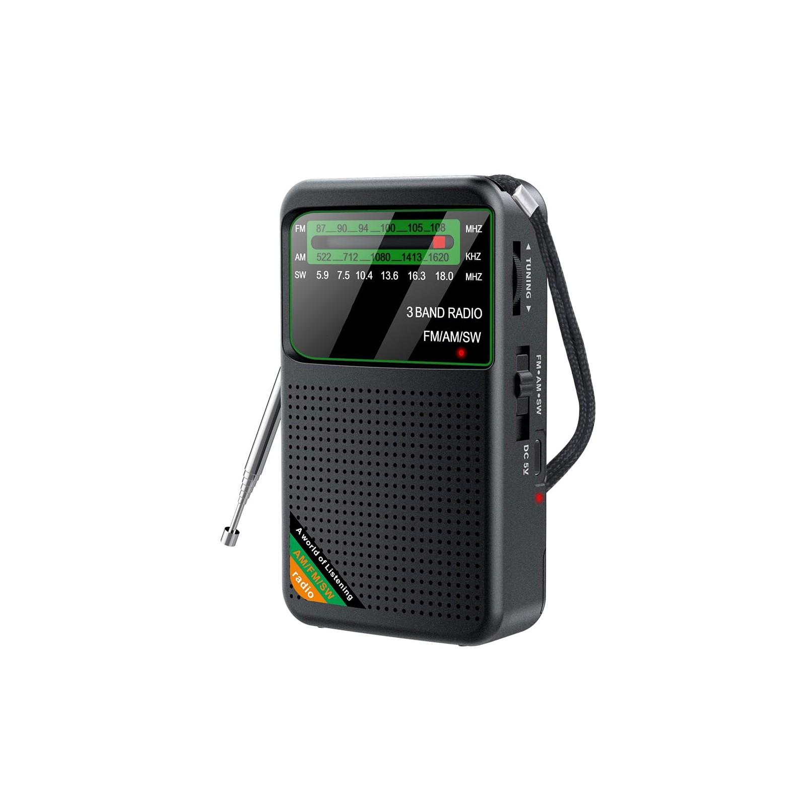 

Полнодиапазонное полноканальное радио Многофункциональный автоматический поиск каналов Специальное радио для пожилых людей One Size чёрный