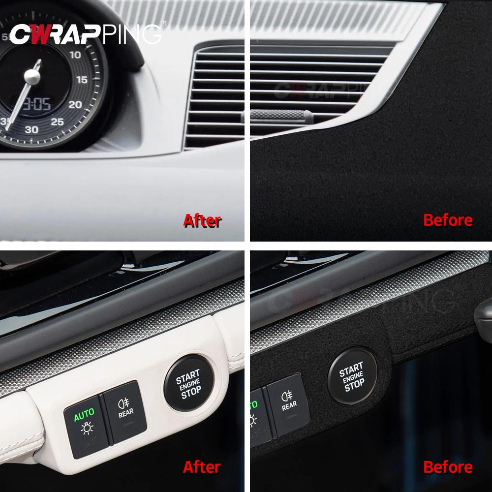 Samt Kunstveloursleder Blatt Auto Innenraum DIY Modifikation Selbstklebende Aufkleber für Möbel Motorrad Autozubehör