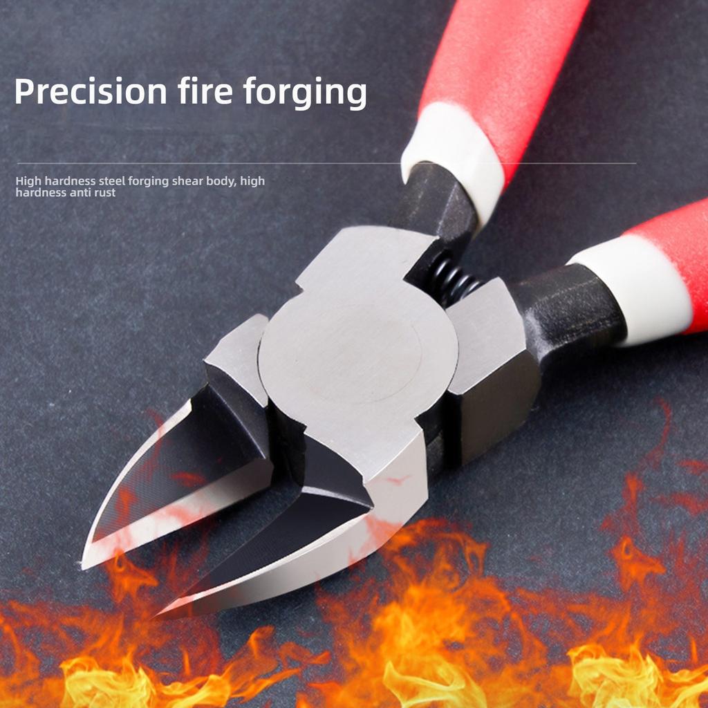 Compact 6 Inch Angled Wire Cutters AntiRust Chromium Vanadium Steel Tool For Tight Space Cutting Operations Tool