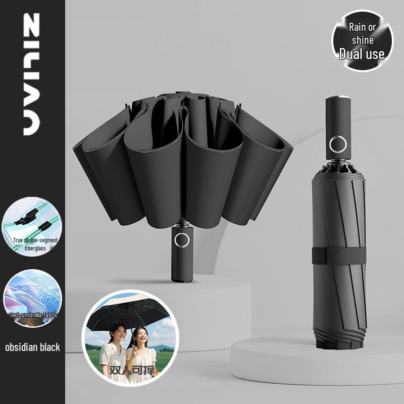 480-Bone Windproof Storm Umbrella: Large, Reinforced Folding Umbrella for Men & Women, Dual-use for Sun and Rain