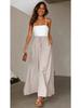 2025 Spring Summer New Women's Wide Leg Pants Elastic Belt Wide Leg High Waist Long Skirt