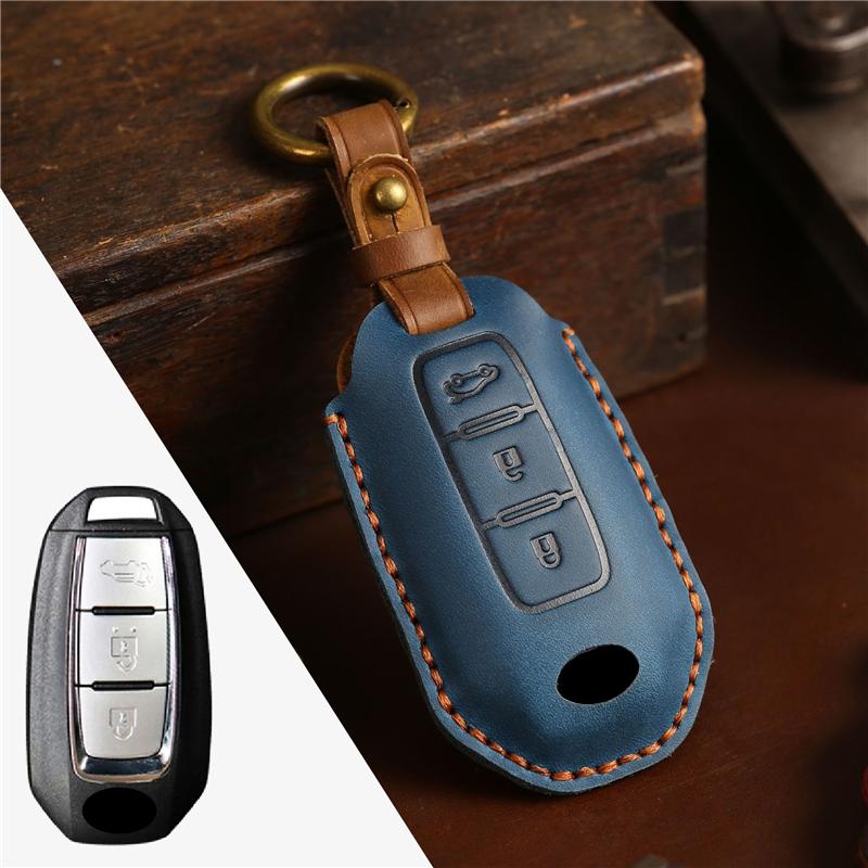 Leather Car Remote Key Cover Case Holder Shell Keychain Keyring Bag Fob For Infiniti New Q50L Q70L QX50 G25 FX35 QX60 QX55 Q60