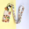ABS ID Protection Card Case Cartoon Printing Long Lanyard Card Case Anti Loss Card Sleeve