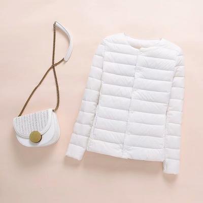 Winter Womens Down Jacket Ultra Light Duck Down Coat Short Autumn Slim Short Puffer Jacket