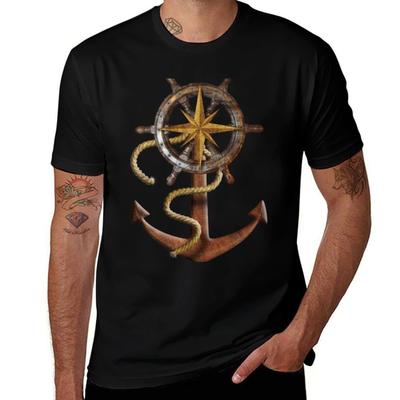 Ruder und Anker T-Shirt Weiches Leichtes Baumwoll-T-Shirt