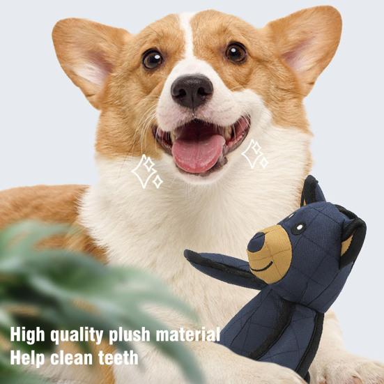 1/2Pcs Indestructible Bear Dog Toy for Aggressive Chewers Squeaky Bear Dog Toy Interactive Plush Chew Toy for Large Breed Dogs