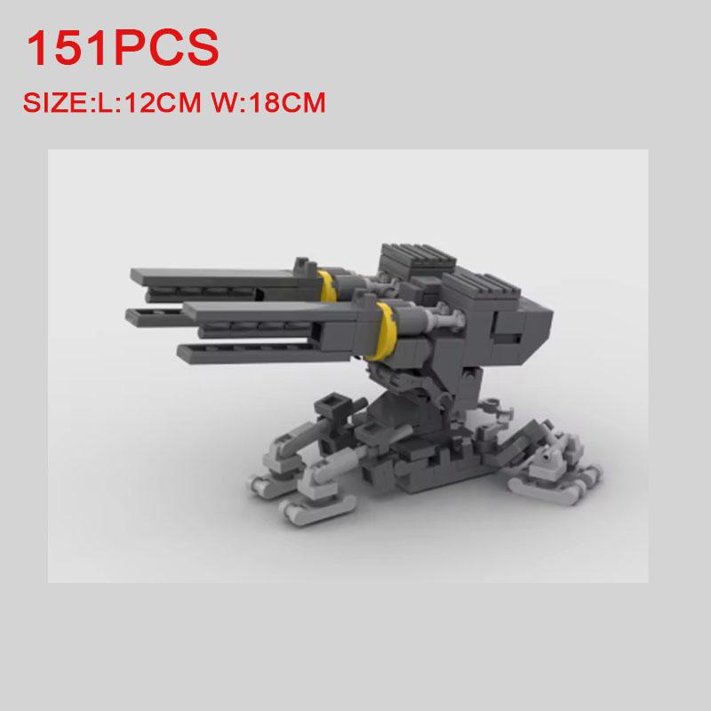 MOC Building Blocks Military Scene Character Accessories Assembled Artillery Mech Radar Receiving Station Bricks Gift Toy K063