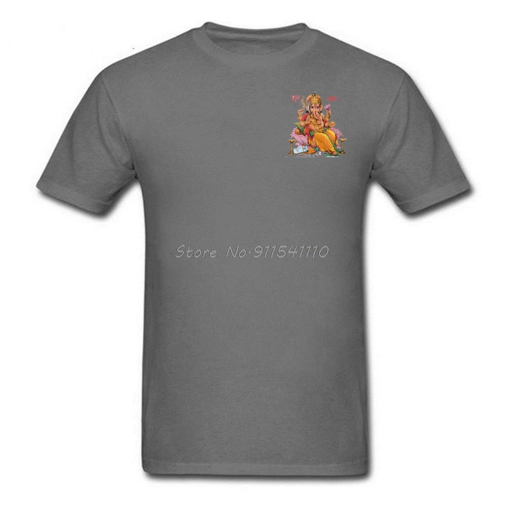 Shiva Ganesha Print T-Shirt Herren Weißes T-Shirt Elefantengott Auf Erwachsenenkleidung Kundenspezifisches Nicht Verblassendes Baumwoll-T-Shirt O-Ausschnitt Oberteile Tees