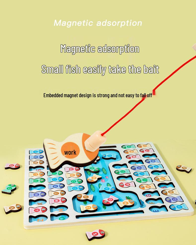 Kids' Magnetic Fishing Game: Early Learning Letter Match & Tabletop Challenge
