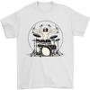 Vitruvian Drummer Funny Drumming Drum Mens T-Shirt 100% Cotton