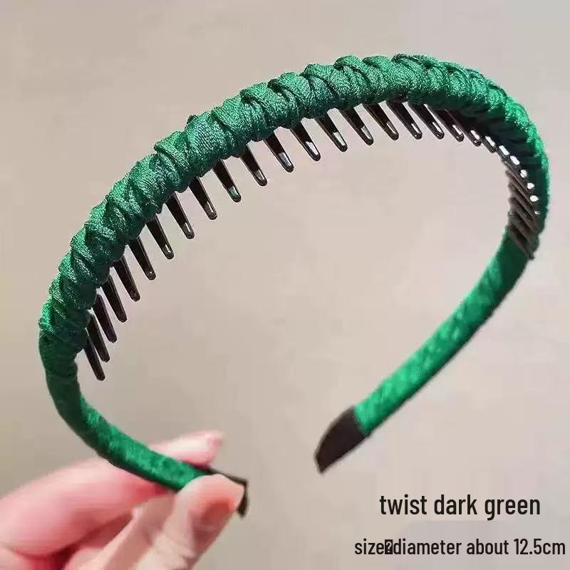 

Minimalist Twist Thin Headband with Anti-Slip Toothed Grip for Women