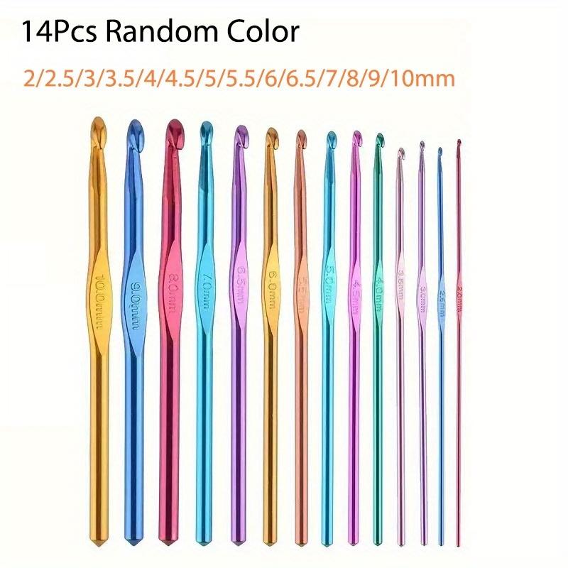 8Pcs Metal Handle Crochet Hook Colorful Aluminum Knitting Needles Single Head Crochet Knitting Yarn Crafts DIY Apparel Needles