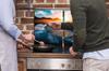 2x GLASS PROTECTIVE PLATE FOR STOVE 40x52 SEA