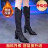 High-heeled boots shoes autumn and winter pointed thick-heeled thin boots velvet warm temperament Martin women's boots