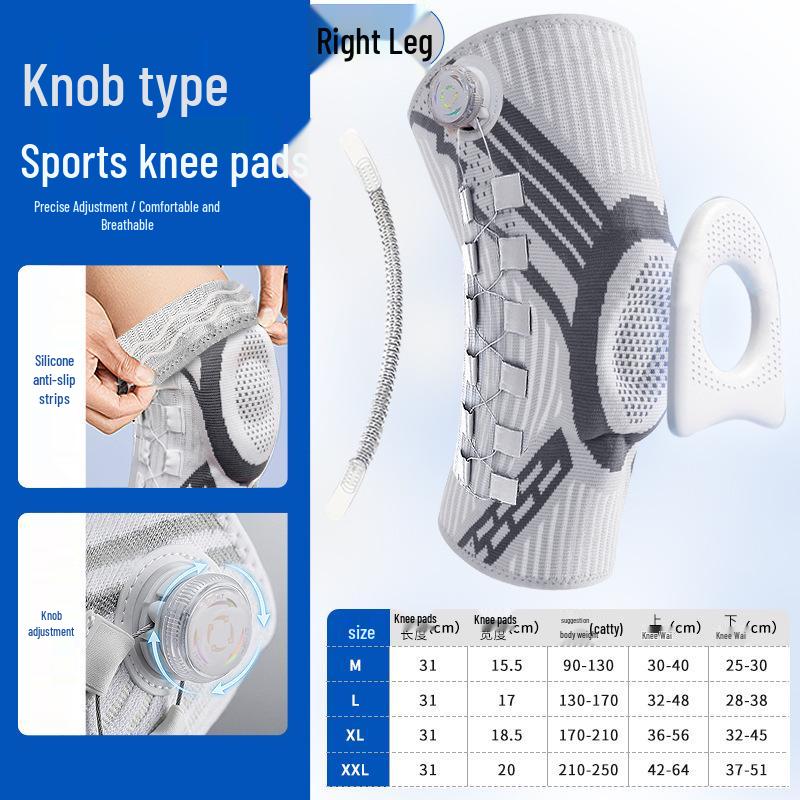 Drehbare Schnalle Silikon-Knieschoner für Outdoor-Sport & Fitness