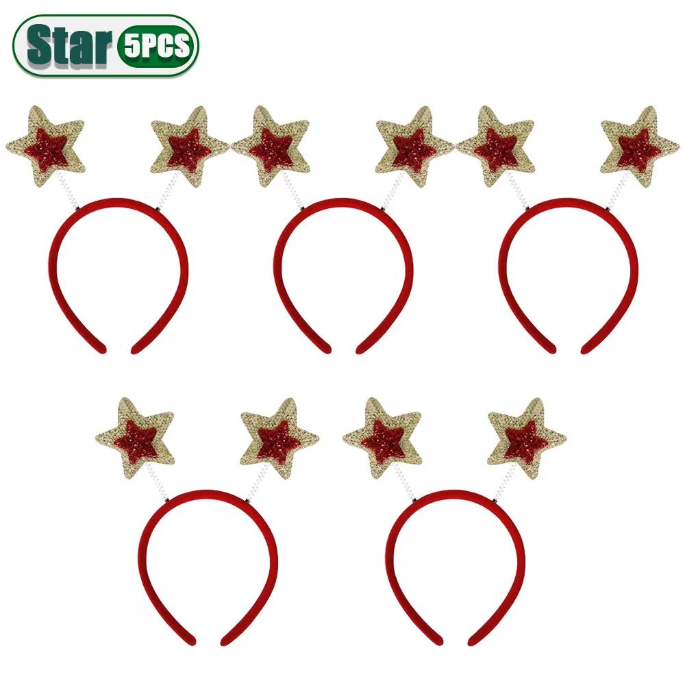 1-20 STÜCKE 2025 Neue Weihnachts-Haarbänder Festliche Partydekoration Erwachsene Kinder Foto-Requisiten Weihnachtsmütze Schneemann Stirnband
