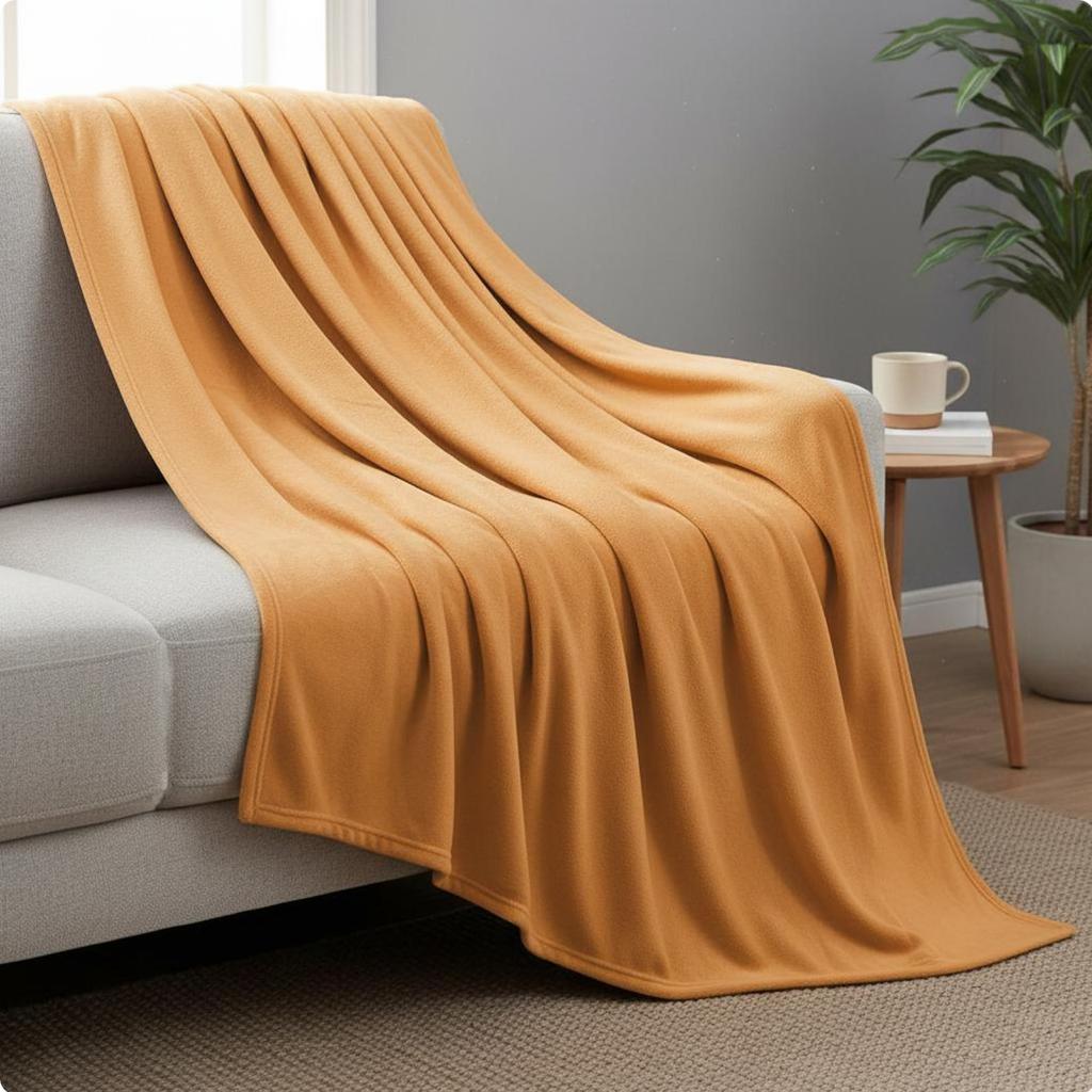 Luxurious Flannel Blanket Warm Soft Fleece Throw Lightweight Luxurious Throw All Season Home Textiles for Bed