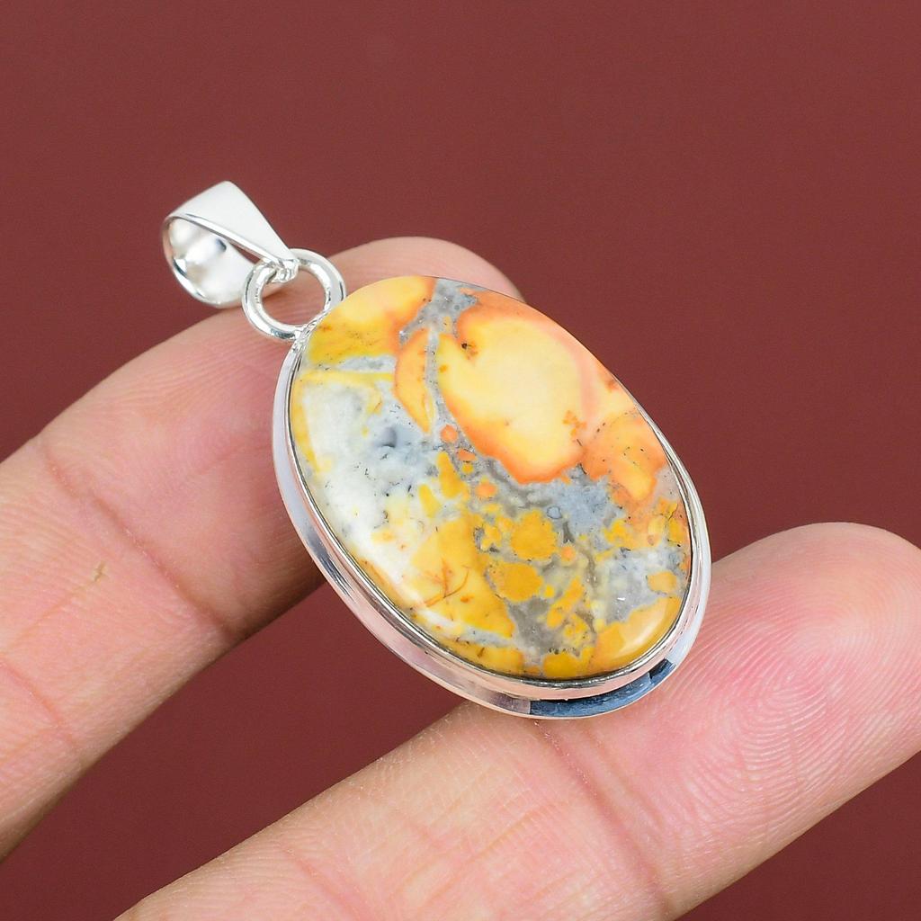 Maligano Jasper Pendant 925 Sterling Silver Pendant Handmade Elegant Pendant Maligano Jasper Gemstone Jewelry Stylish Pendant Gifts For Him
