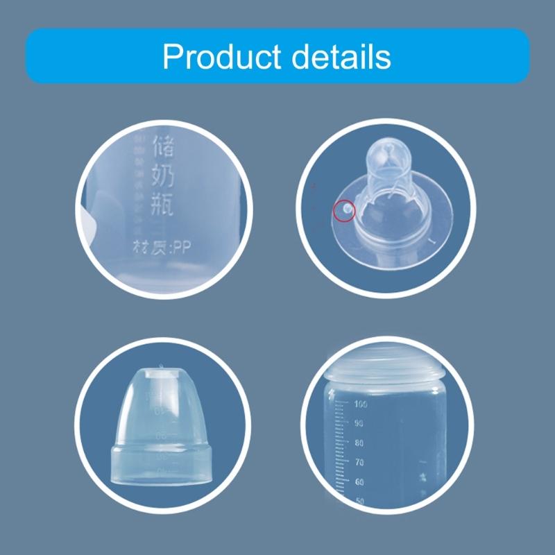Bärbar Bröstmjölksförvaringsflaska Baby Mjölk- och Vattenflaska för Spädbarn och Växande Baby Självständighetsförpackning