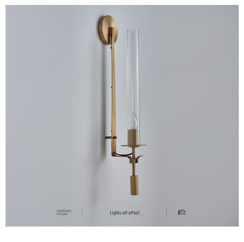 All-Copper Post-Modern Luxury Wall Lamp for Living Room, Bedroom, Study, and Hotel