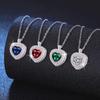 Cultivated Gemstone Necklace Heart Pendant 1ct Moissanite Valentines Gift Women