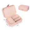 Portable PU Jewelry Box for Earrings, Necklaces, and Rings