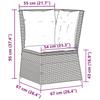 Vidaxl Corner Sofa Module With Cushions, Black, Poly Rattan